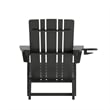 Commercial Grade All-Weather Adirondack Chair with Swiveling Cupholder - Black