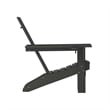 Commercial Grade All-Weather Adirondack Chair with Swiveling Cupholder - Black