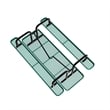 Commercial 8' Rectangular Expanded Mesh Metal Picnic Table with Anchors - Green