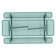 Commercial 8' Rectangular Expanded Mesh Metal Picnic Table with Anchors - Green