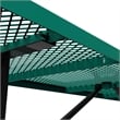 Commercial 8' Rectangular Expanded Mesh Metal Picnic Table with Anchors - Green