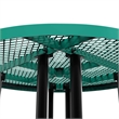 Commercial Grade 46 Inch Round Expanded Mesh Metal Outdoor Picnic Table - Green
