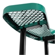 Commercial Grade 46 Inch Round Expanded Mesh Metal Outdoor Picnic Table - Green