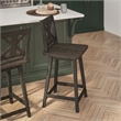 Commercial 360 Swivel Wood Counter Height Stool in Gray Wash Walnut