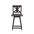 Commercial 360 Swivel Wood Counter Height Stool in Gray Wash Walnut