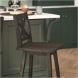 Commercial 360 Swivel Wood Counter Height Stool in Gray Wash Walnut
