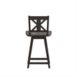 Commercial 360 Swivel Wood Counter Height Stool in Gray Wash Walnut