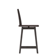 Commercial 360 Swivel Wood Counter Height Stool in Gray Wash Walnut