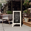 Weathered Wood A-Frame Magnetic Chalkboard Set-Markers Stencils and Magnets