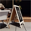 Weathered Wood A-Frame Magnetic Chalkboard Set-Markers Stencils and Magnets