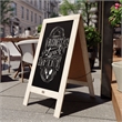Weathered Wood A-Frame Magnetic Chalkboard Set-Markers Stencils and Magnets