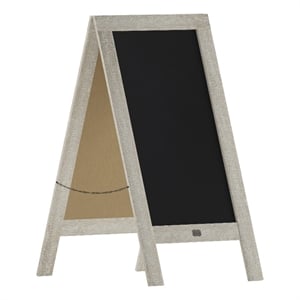 Weathered Wood A-Frame Magnetic Chalkboard Set-Markers Stencils and Magnets