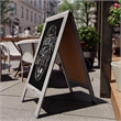 Graywashed Wood A-Frame Magnetic Chalkboard Set-Markers Stencils and Magnets