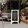 White Wood A-Frame Magnetic Chalkboard Set-Markers Stencils and Magnets