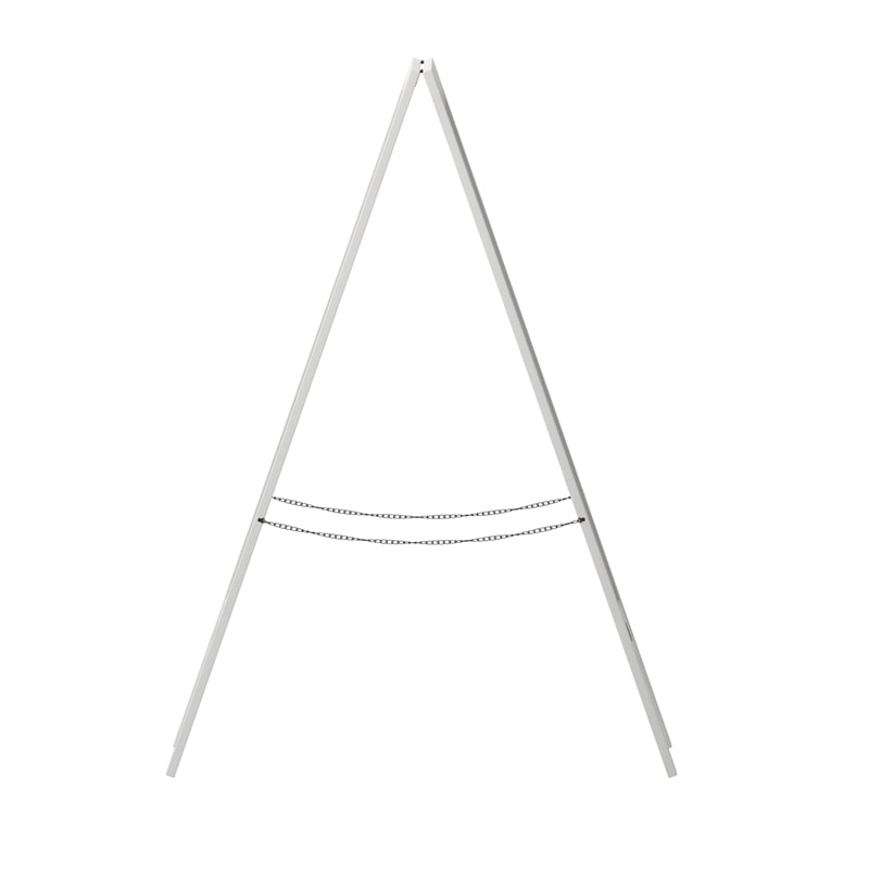 White Wood A-Frame Magnetic Chalkboard Set-Markers Stencils and Magnets