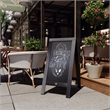 Black Wood A-Frame Magnetic Chalkboard Set-Markers Stencils and Magnets