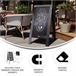 Black Wood A-Frame Magnetic Chalkboard Set-Markers Stencils and Magnets