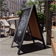 Black Wood A-Frame Magnetic Chalkboard Set-Markers Stencils and Magnets