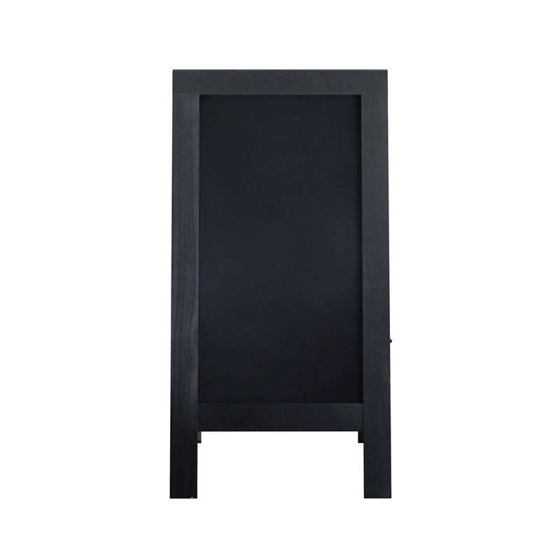 Black Wood A-Frame Magnetic Chalkboard Set-Markers Stencils and Magnets