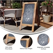 Indoor/Outdoor 40x20 Freestanding Rustic Brown Wood A-Frame Magnetic Chalkboard