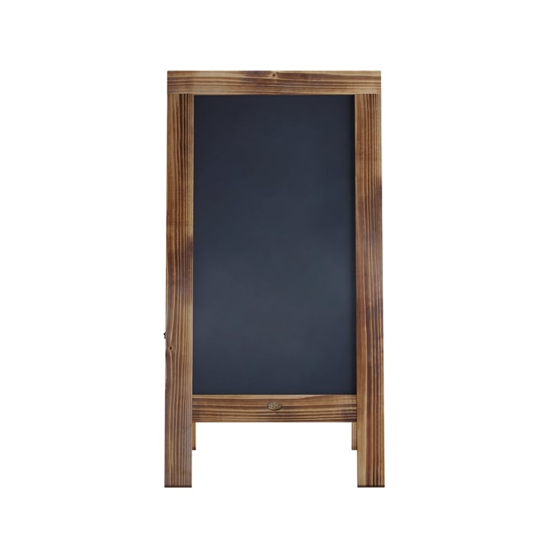 Indoor/Outdoor 40x20 Freestanding Rustic Brown Wood A-Frame Magnetic Chalkboard