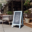 Indoor/Outdoor 40x20 Freestanding Robin Blue Wood A-Frame Magnetic Chalkboard
