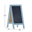 Indoor/Outdoor 40x20 Freestanding Robin Blue Wood A-Frame Magnetic Chalkboard