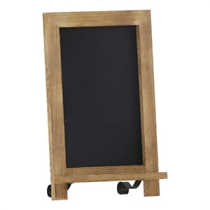 9.5&quot x 14&quot Freestanding Tabletop or Wall Mount Magnetic Chalkboard-Torched Wood