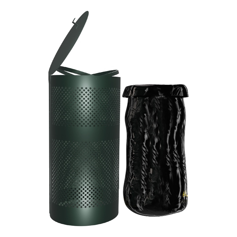 11.5 Gal. Stainless Steel Freestanding or Mountable Pet Waste Trash Can with Lid