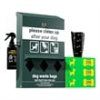 Mountable Locking Roll Pet Waste Bag Dispenser with Hand Sanitizer Bottle