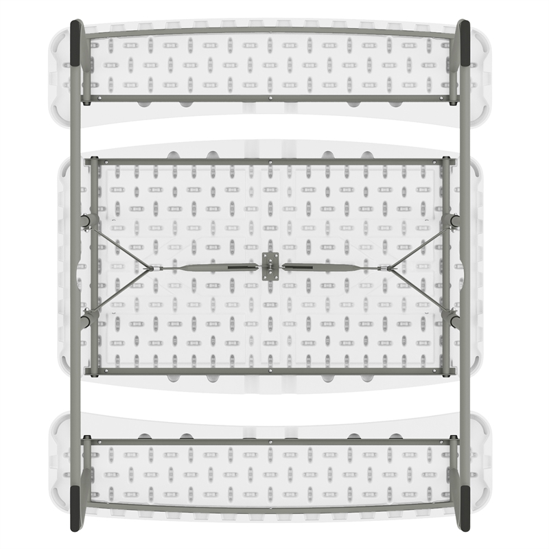 Indoor/Outdoor Commercial Grade Kids White Folding Picnic Table with Benches