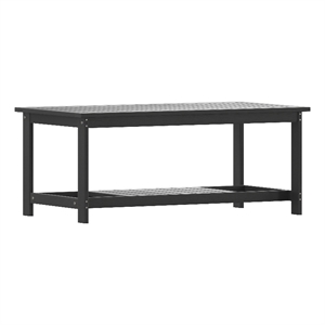 Indoor/Outdoor Poly Resin 2-Tier Adirondack Coffee Table - Black