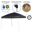 10'x10' Black Weather Resistant Easy Up Event Straight Leg Instant Canopy Tent