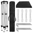 10'x10' Black Weather Resistant Easy Up Event Straight Leg Instant Canopy Tent