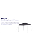 10'x10' Black Weather Resistant Easy Up Event Straight Leg Instant Canopy Tent