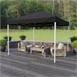 10'x10' Black Weather Resistant Easy Up Event Straight Leg Instant Canopy Tent