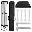 10'x10' Black Weather Resistant Easy Up Event Straight Leg Instant Canopy Tent