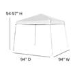 8' x 8' White Pop Up Canopy Tent and 6 Ft. Bi-Fold Table with Carrying Handle