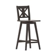 Commercial 360 Swivel Wood Bar Height Stool in Gray Wash Walnut