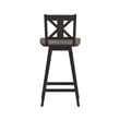 Commercial 360 Swivel Wood Bar Height Stool in Gray Wash Walnut