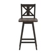 Commercial 360 Swivel Wood Bar Height Stool in Gray Wash Walnut