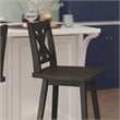 Commercial 360 Swivel Wood Bar Height Stool in Gray Wash Walnut