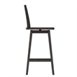 Commercial 360 Swivel Wood Bar Height Stool in Gray Wash Walnut