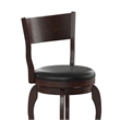 Commercial Espresso & Black LeatherSoft Wooden Swivel Counter Stools