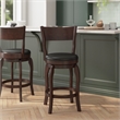 Commercial Espresso & Black LeatherSoft Wooden Swivel Counter Stools