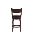 Commercial Espresso & Black LeatherSoft Wooden Swivel Counter Stools