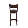Commercial Espresso & Black LeatherSoft Wooden Swivel Bar Stools