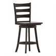 Commercial Wooden Swivel Counter Height Stool in Gray Wash Walnut