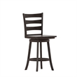 Commercial Wooden Swivel Counter Height Stool in Gray Wash Walnut