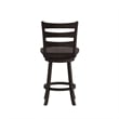 Commercial Wooden Swivel Counter Height Stool in Gray Wash Walnut